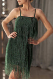 namcoverse Solid Color Glamorous Tassels Mini Dress