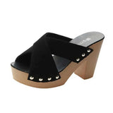 Slippers  Summer Sandals Women Platform Shoes Heels Luxury Wedge Black High Heeled Elegant Designer H240514