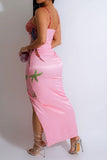 namcoverse Starfish Print Stunning High Split Maxi Dress