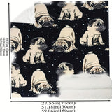 1pc Adorable Pug Dog Printed Soft Flannel Blanket - Warm, Cozy, Multi-Purpose Throw for Couch, Sofa, Office, Bed, Camping, Travel - Perfect Gift for All Seasons, Indoor, Outdoor Use