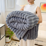 Soft and Warm Faux Sheepskin Blanket: Plush Comfort for Your Bed or Sofa - Contemporary Style, Machine Washable, Checkered Pattern, Winter Season, Velvet Fabric, Suede Cover, Active Print, >500g Weight