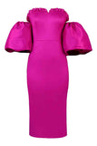 namcoverse Solid Color Kitsch Midi Dress