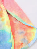 Toddler Girls Rainbow Tie Dye Slit Hem Tank Dress - Versatile for Party & Beach Vacations - Adorable Summer Clothes