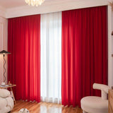 1 Panel Luxurious Red Velvet Curtain - Elevate Your Space with Soft, Thick, and Durable Fabric - Perfect for Living Room, Bedroom, Office, and Home Decor