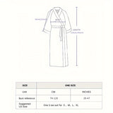 Soft and Warm Bathrobe: Plush Terry Robe for Home Use - Available in One Size (29-47 inches)