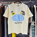 Top Craftsmanship Rhude Mens T Shirts summer Fashion designer tshirts Street Casual Short Sleeve Beach Style tees Cotton Printing Shirt 23SSS A124