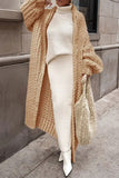 namcoverse Solid Color Long Sleeve Stylish Cardigan