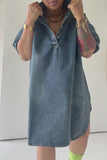 namcoverse Gradient Laid Back Denim Mini Dress