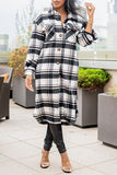 namcoverse Plaid Casual Patch Pocket Button Coat