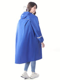 1pc Fashion Rain Windbreaker Solid Color Style Adult Rain Poncho Multifunctional Long Raincoat