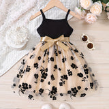 Charming Girls Flower Print Cami Tutu Dress - Lightweight Summer Party Wear with Flouncy Tutu Skirt - Perfect Gift Idea