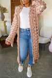 namcoverse Solid Color Hollow-Out Stylish Cardigan