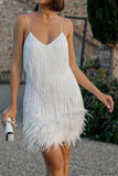 namcoverse Feather&Sequined Sweet Mini Dress