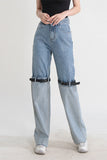 namcoverse Patchwork Belted Design Modern Jeans