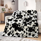 1pc Cozy Cow Print Throw Blanket - Soft, Warm, and Plush for Ultimate Comfort - Perfect for Couch, Bed, Sofa, Travelling, and Camping