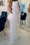 namcoverse Rhinestone Glamorous Mesh Patchwork Maxi Dress