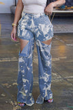 namcoverse Tie Dye Cool Detachable Jeans