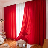 1 Panel Luxurious Red Velvet Curtain - Elevate Your Space with Soft, Thick, and Durable Fabric - Perfect for Living Room, Bedroom, Office, and Home Decor