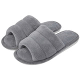 Slippers Comwarm Fuzzy Warm Slippers For Women Indoor Cotton Slides Female Non-Slips Flip Flops Comfort Casual Home Shoes Flat Slippers