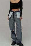 namcoverse Inside-Out Chic Wide Leg Ripped Jeans