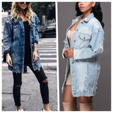 namcoverse Washed Denim Stylish Cutout Multi Pocket Mini Dress