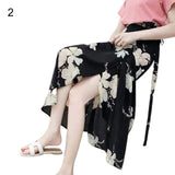 namcoverse Women Summer Split Leopard Skirts  pink Fashion Long Skirt Sexy Woman Floral Loose Lady Clothes Green Flower Skirts Fall