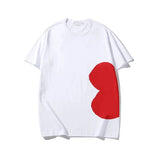 play Designer Men's T Shirts Heart Badge Brand Fashion Women's Short Sleeve Cotton Top POLO Shirt Clothing