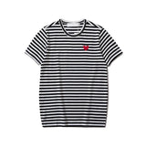 play Designer Men's T Shirts Heart Badge Brand Fashion Women's Short Sleeve Cotton Top POLO Shirt Clothing