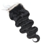 Silk top closure 4x4 Virgin 100% Human Hair Brazilian Straight Closure Pre Plucked Lace Frontal