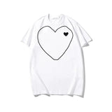 play Designer Men's T Shirts Heart Badge Brand Fashion Women's Short Sleeve Cotton Top POLO Shirt Clothing