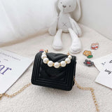 Purse children baby pearl handbag fashion girl chain messenger bag accessories birthday present