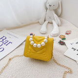 Purse children baby pearl handbag fashion girl chain messenger bag accessories birthday present