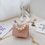 Purse children baby pearl handbag fashion girl chain messenger bag accessories birthday present