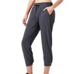 Women's Lightweight Joggers Cropped Pants Quick Dry Workout Running Sweatpants UPF 50+ Sun Protection