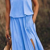 Namcoverse Boho Loose Split Maxi Dresses