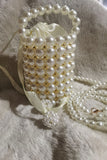 namcoverse White Faux Pearl Mini Bag