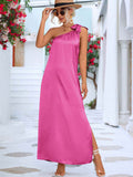 Namcoverse Elegant One Shoulder Party Maxi Dress