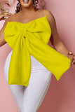 namcoverse Solid Color Hyperbolic Bowknot Camisole