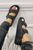 namcoverse Solid Color Classic Velcro Chunky Sandals