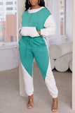 namcoverse Color Block Casual Hooded Pant Suit