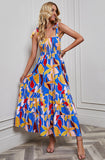 Namcoverse Ladies Holiday Print Fashion Sling Print Beach Maxi Dress