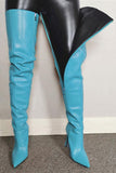 namcoverse Solid Color Romantic Zipper Stiletto Boots