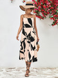 Namcoverse Women's Fashion Holiday Print Fashion Suspenders Strapless Beach Maxi Dress