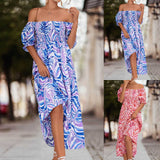 Namcoverse Sexy Elegant Floral Print Boho Loose Maxi Dress