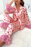 namcoverse Heart Lapel Fuzzy Loungewear