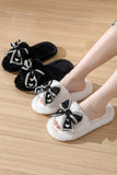 namcoverse Bow Heart Slip-on Fuzzy Slippers