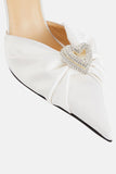 namcoverse Rhinestone Heart Shaped Bow High Heels