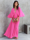 Namcoverse V-Neck Beach Loose Maxi Dress