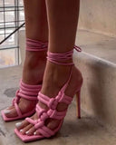 namcoverse Multi-Strap Knotted Romantic Strappy Sandals