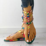 namcoverse Rainbow Bright Rivet Design Sandals